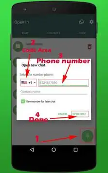 Open Chat In - Direct chat (click to chat) - Free screenshot 3