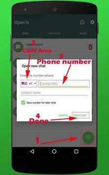 Open Chat In - Direct chat (click to chat) - Free screenshot 3