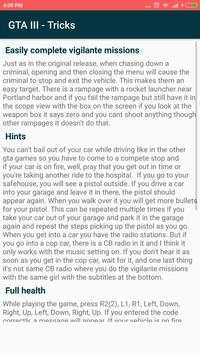 Grand GTA III Cheats screenshot 4