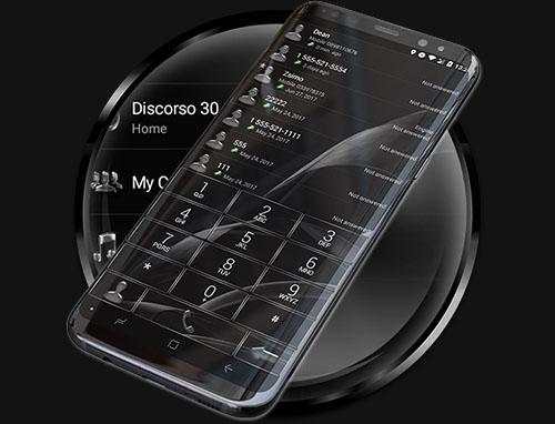 Dialer Theme MetalGate Black 6 تصوير الشاشة