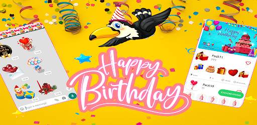 Stickers Happy birthday Animated for whatsapp🎊 screenshot 1