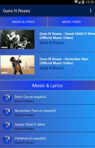 Guns N' Roses Popular Songs | Video Collection screenshot 1