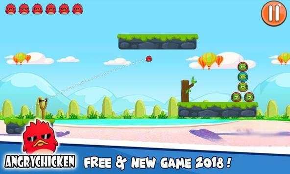 Angry Chicken Knock Down - Hungry Birds Slingshot स्क्रीनशॉट 14