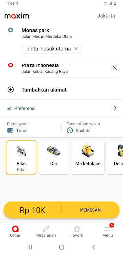 maxim - ojek, transportasi screenshot 8