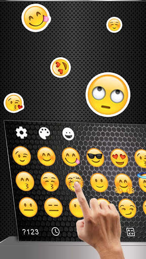 Exquisite Grey Glitter Keyboard Theme screenshot 2