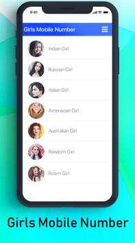 Girls Mobile Number Finder - Search Girls Number 2 تصوير الشاشة