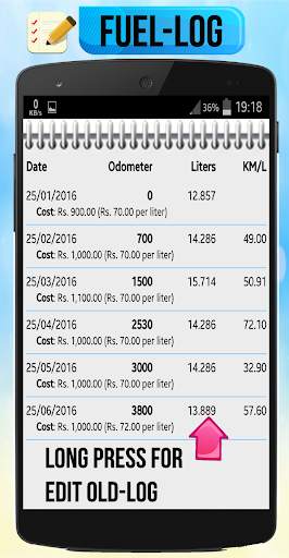 FillFuel and Mileage Log Fuel Buddy Car Management स्क्रीनशॉट 3