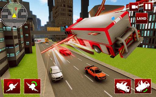 Flying Fire Truck Simulator скриншот 1