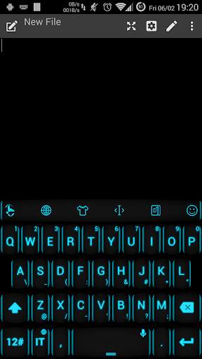 Keyboard Theme Neon Blue screenshot 6