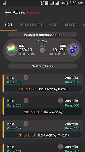 Cricflame  Cricket Live Line screenshot 6