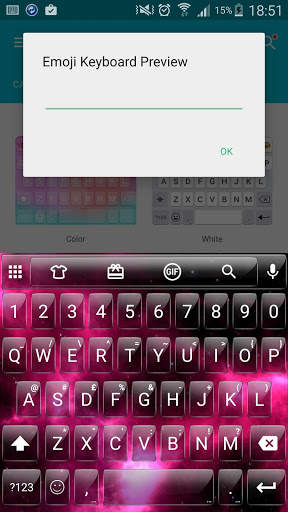 Glass Nebula Emoji Keyboard screenshot 1