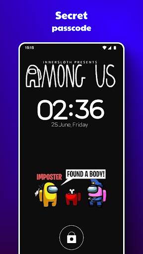 AmongLock Among Us Lock Screen 16 تصوير الشاشة