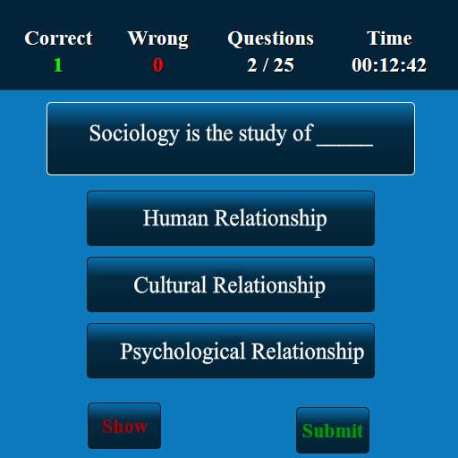 Sociology MCQ скриншот 3