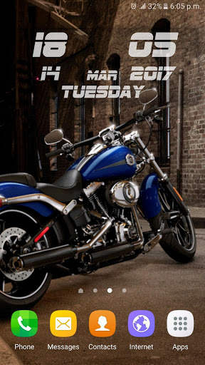 Bikes HD Clock Wallpaper screenshot 1