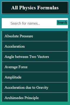 Physics Formulas screenshot 3