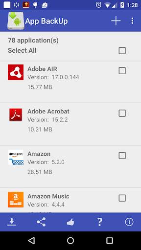 App Backup Lite screenshot 1
