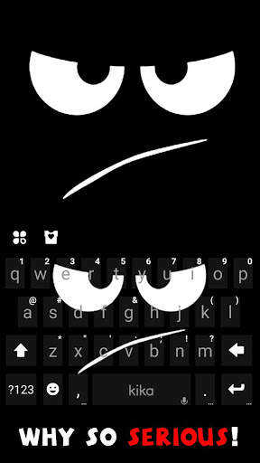 Black Angry Face Keyboard Theme स्क्रीनशॉट 2