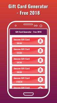 Gift Card Generator - Free 2018 4 تصوير الشاشة