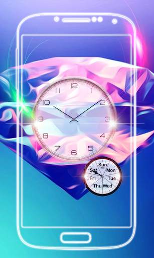 Diamond Clock Live Wallpaper screenshot 1