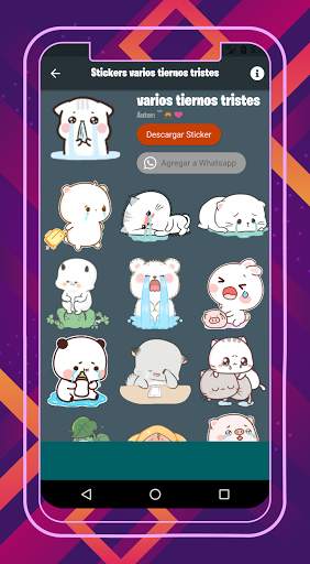 Sticker of sad and angry cats WAStickerApp स्क्रीनशॉट 5