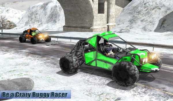 Superhero Buggy Car: Winter Sports Risky Road Race screenshot 11