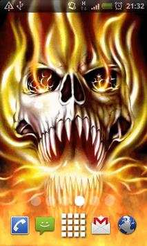 Evil Fire Skull Live Wallpaper स्क्रीनशॉट 1