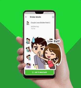 Romantic Couple Love Story WA Stickers Pack screenshot 3