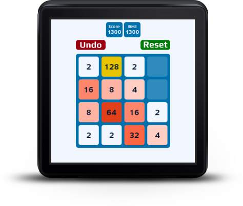 Binary Bytes (2048) Game for Smartwatch ⌚ screenshot 4