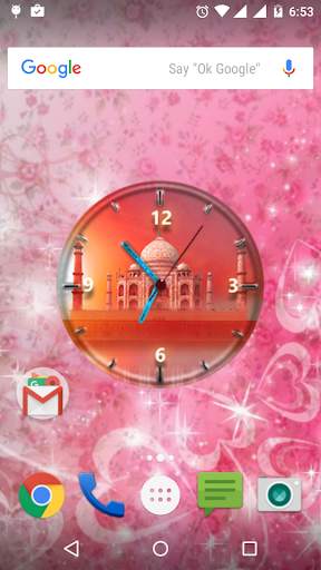 Tajmahal Clock Live Wallpaper screenshot 2