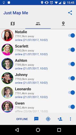 Just Map Me - Share your location in real-time screenshot 2