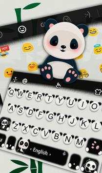 Tema Keyboard Panda Hitam Putih Lucu screenshot 3