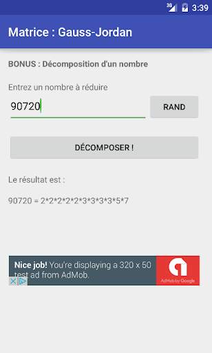 Matrice : Gauss-Jordan screenshot 7