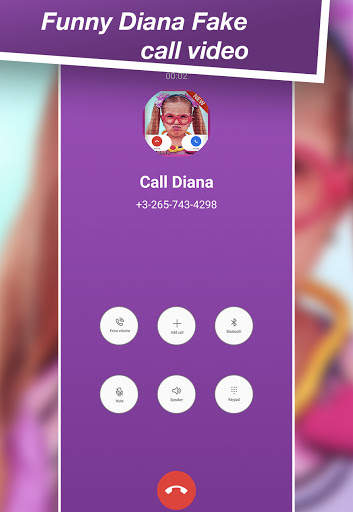 Funny Diana Fake call video - Chat stimulation screenshot 3