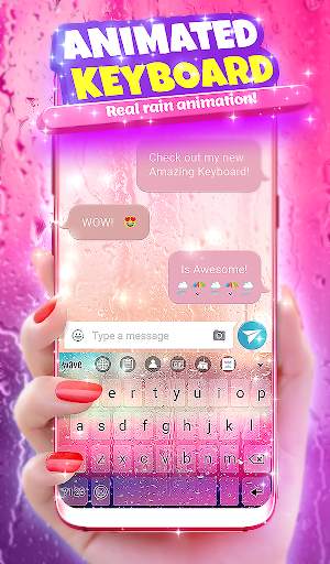 Rain Keyboard Background Theme screenshot 1