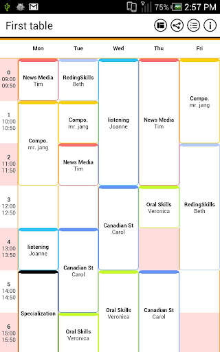 시간표(Simple TimeTable) screenshot 2