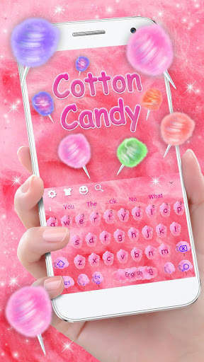 Sweet Cotton Candy Keyboard Theme screenshot 1
