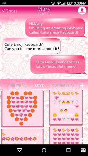 Retro Pink Emoji Keyboard Skin screenshot 4