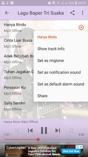 Lagu Baper Tri Suaka - Hanya Rindu Offline screenshot 4