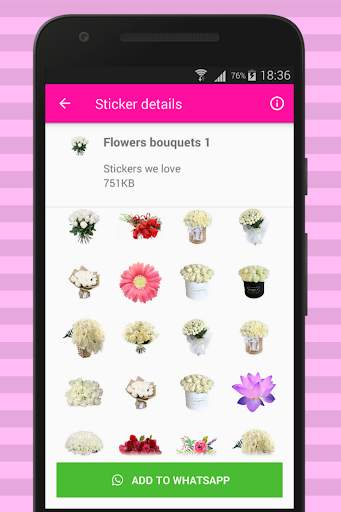 Flowers Stickers for WhatsApp-WAstickerApps screenshot 4