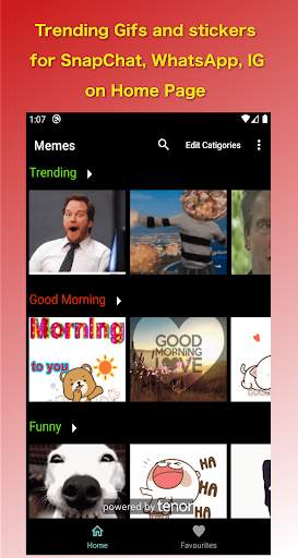 Memes: GIFs, Stickers for Snapchat, WhatsApp, IG screenshot 4