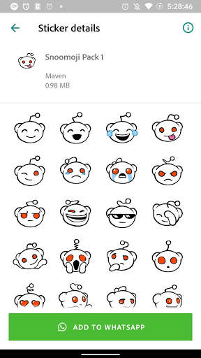 Snoomoji stickers for WhatsApp - WAStickerApps screenshot 2