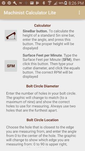 Machinist Calculator Lite 2 تصوير الشاشة