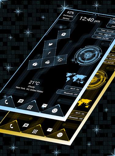 Hi-tech Square Launcher 2020- App Lock, Hide App screenshot 3