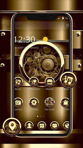 Gold Luxury Business Gear Theme screenshot 2