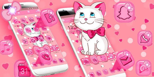 Pink Kitty Cute Theme screenshot 4