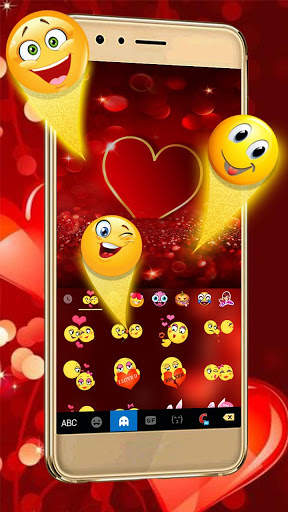 Red Love Heart Keyboard Theme screenshot 3