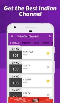 Channel list for Videocon d2h & Videocon Recharge screenshot 2