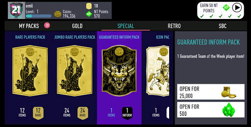 NT 21 Draft   Pack Opener screenshot 1