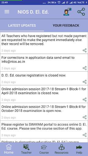 NIOS D. EL. Ed. Course screenshot 1