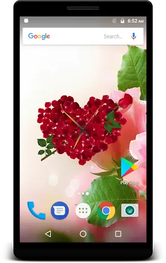 Rose Clock Live Wallpaper 2 تصوير الشاشة